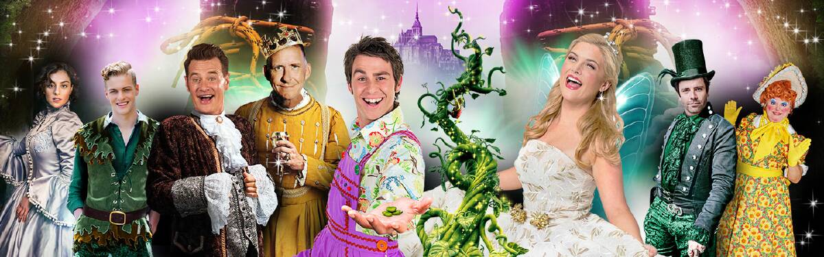 Win, win, win: Enter for your chance to see Richard Reid, Peter Rowsthorn and Jimmy Rees in Jack and the Beanstalk on July 12.
