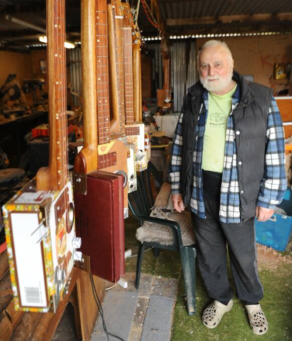 Tim Skyrme, a retired shoemaker who now builds cigar box guitars, moved to Dimboola four years ago, bewitched by the river flowing through the town.