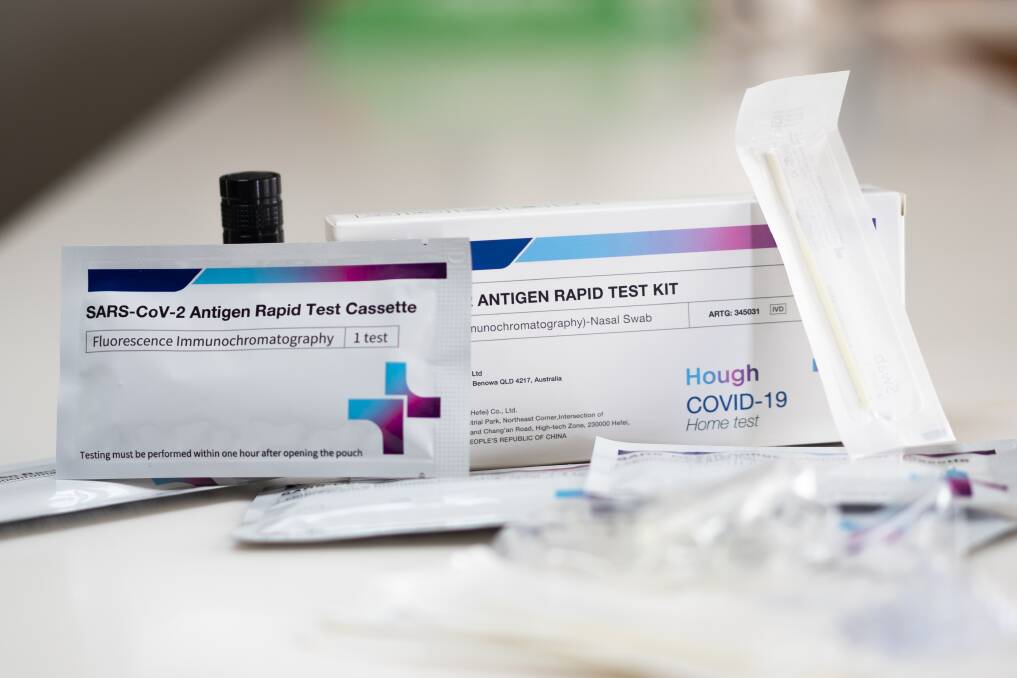 Test price watch: The Australia Competition and Consumer Commission (ACCC) has warned suppliers of rapid antigen tests not to inflate prices unreasonably. Picture: Dion Georgopoulos