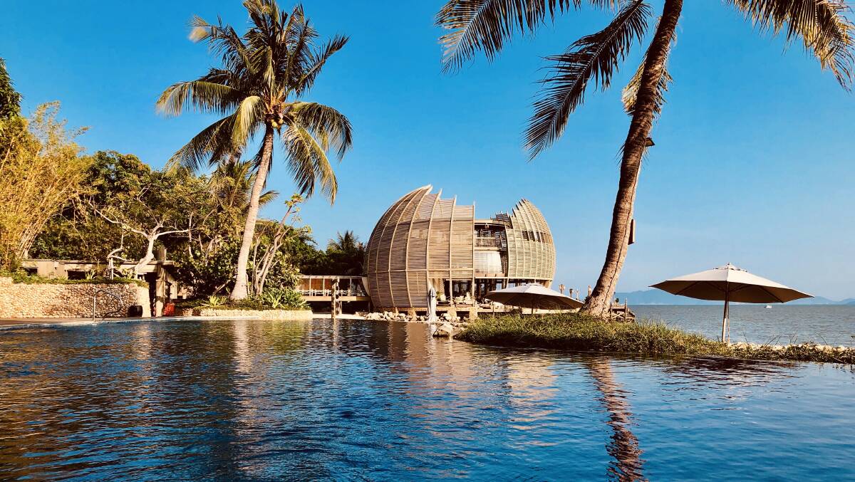 I likened the resort's main edifice to The Death Star (Star Wars) or The Thunderdome (Mad Max 3).