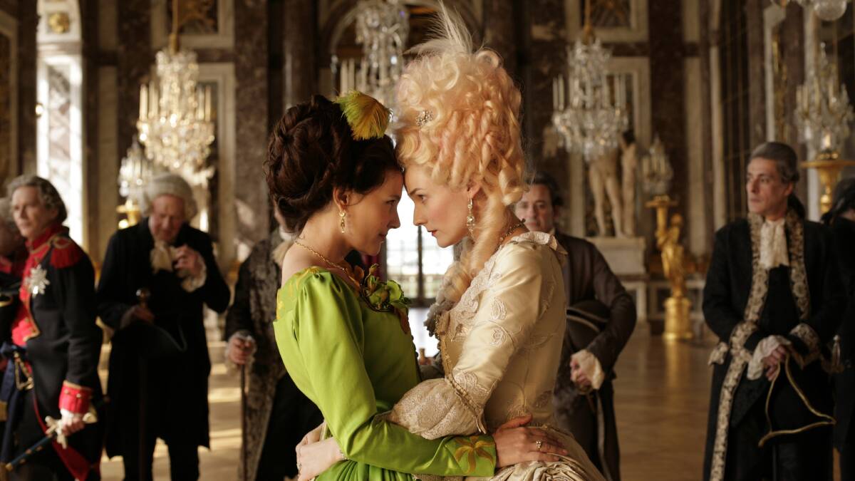 Virginie Ledoyen, in green, centre left and Diane Kruger in Farewell, my queen. Picture: Supplied