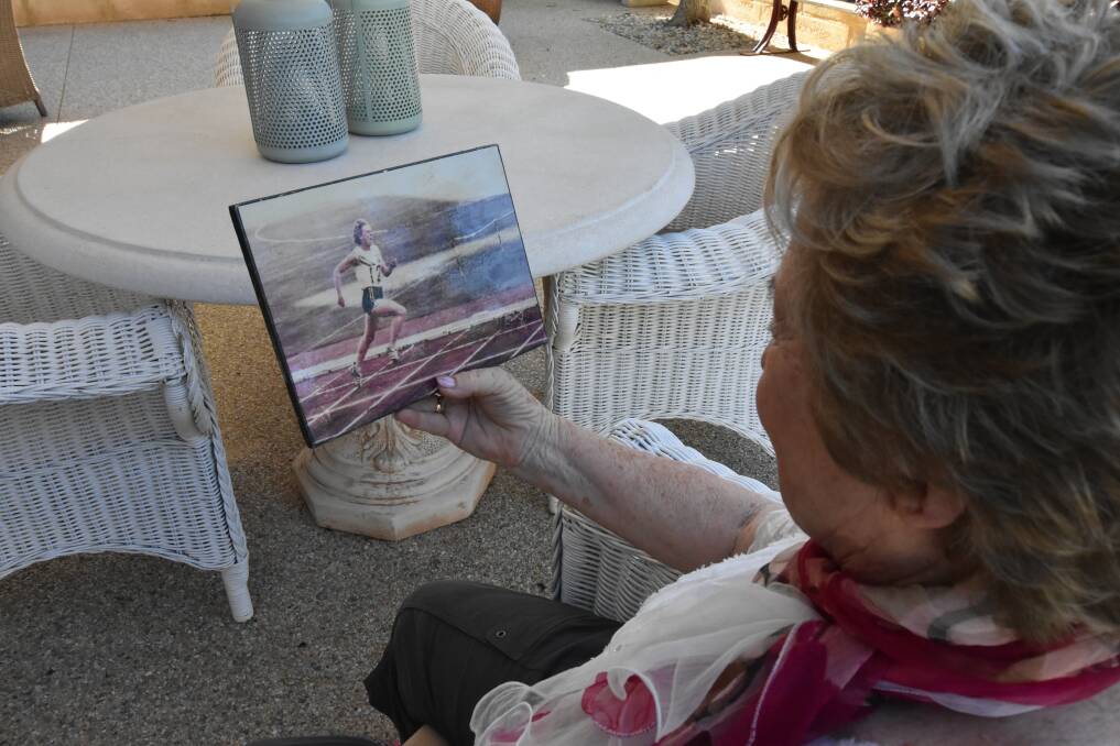 One of the many photos Rhonda Gillam has of her friend Betty Cuthbert. Photo: Amy Martin