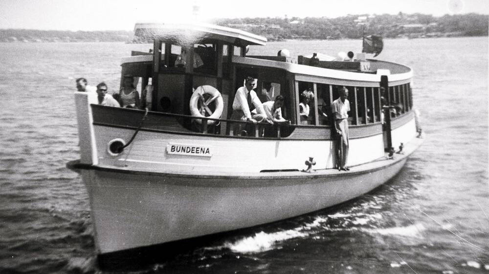 The MV Bundeena in Port Hacking about 1950. Picture Sutherland Shire Libraries local studies