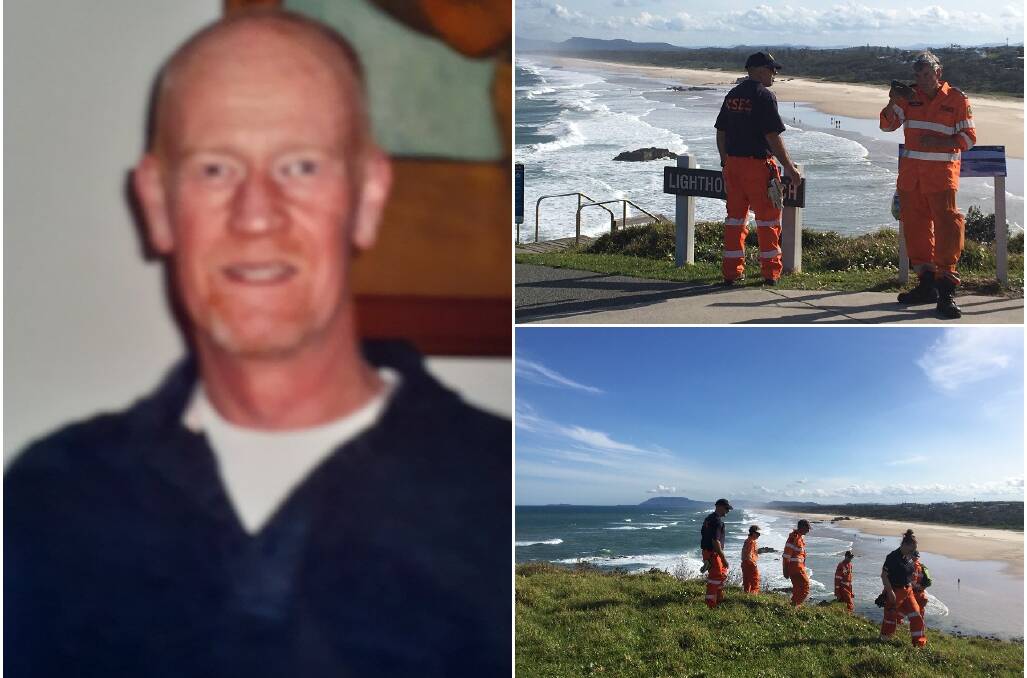 Missing: The search for 56-year-old Mark James of Port Macquarie will enter its third day on Monday.