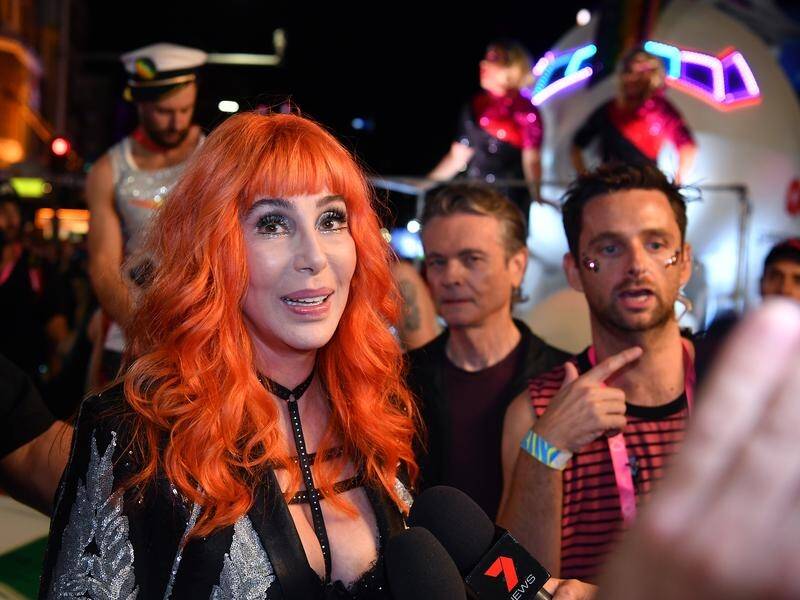 Pop superstar Cher has joined the Sydney Mardi Gras parade, delighting fans in the crowd.