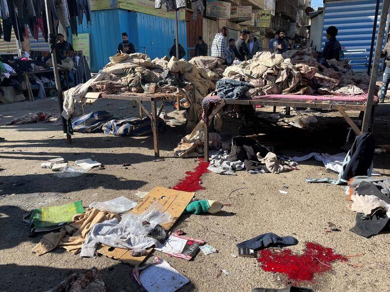 Suicide bombers targeted a crowded market in Baghdad's Tayaran Square.
