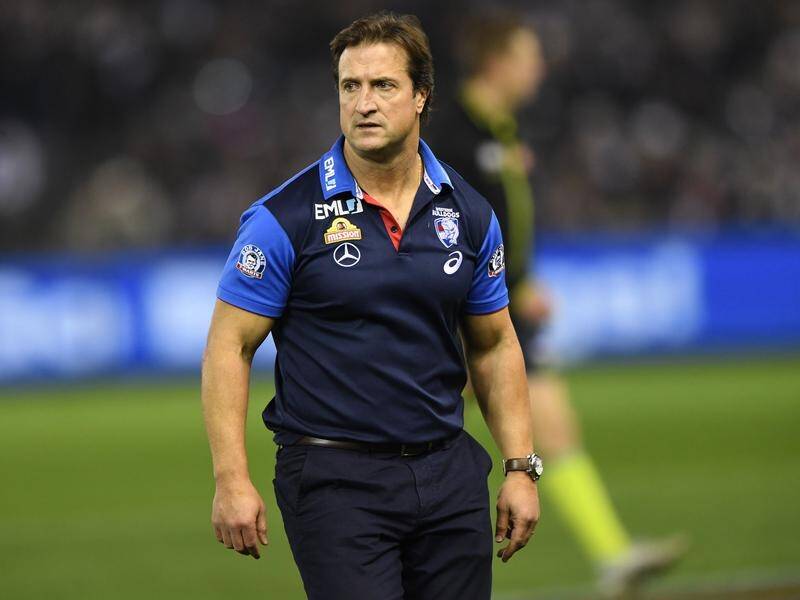 Bulldogs coach Luke Beveridge needs a win over Port to keep their finals hopes alive.