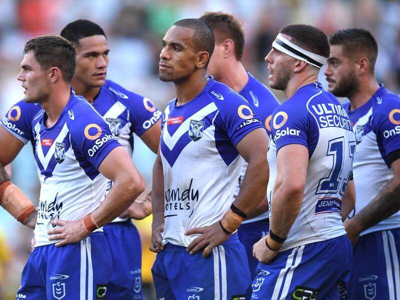 Will Hopoate (c) is in the dark about his NRL future but still hopeful of remaining with Canterbury.