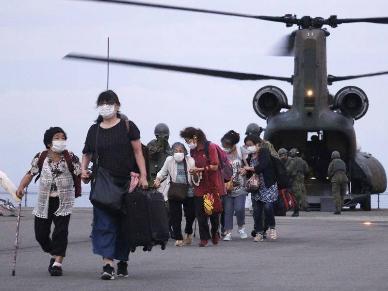 Local residents of Toshima Village have begun evacuating as Typhoon Haishen approaches Japan.