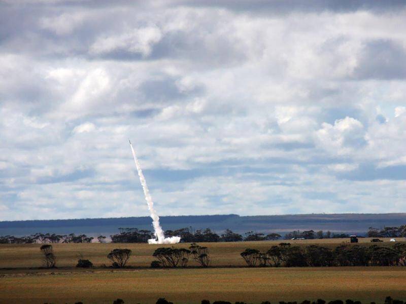 A commercial rocket has been launched in South Australia as part of the Air Force's Plan Jericho.