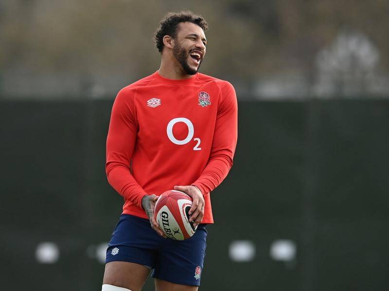 England's Courtney Lawes had been in good spirits at training on Wednesday before his injury.