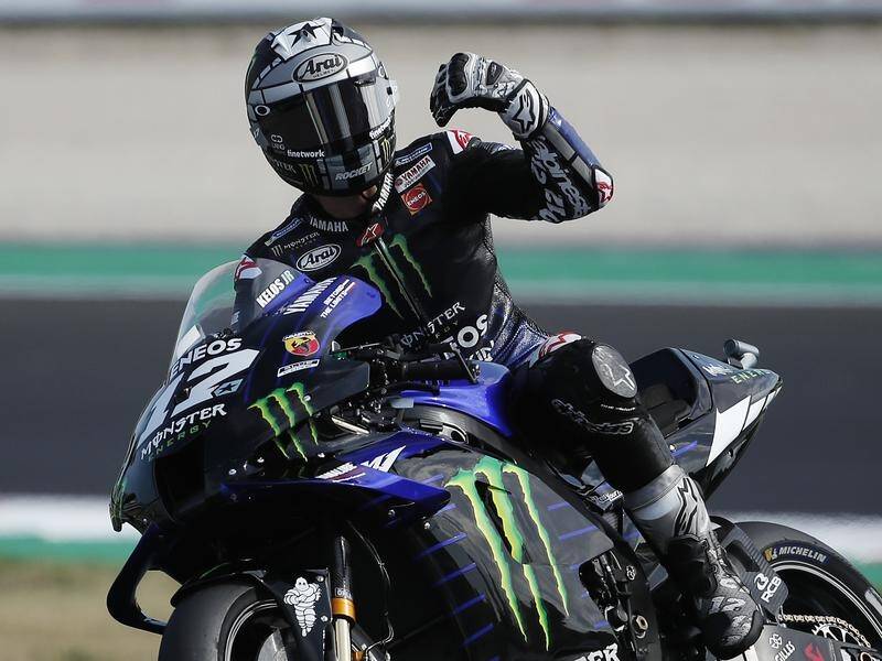 Yamaha rider Maverick Vinales, of Spain has won the Emilia Romagna Grand Prix.