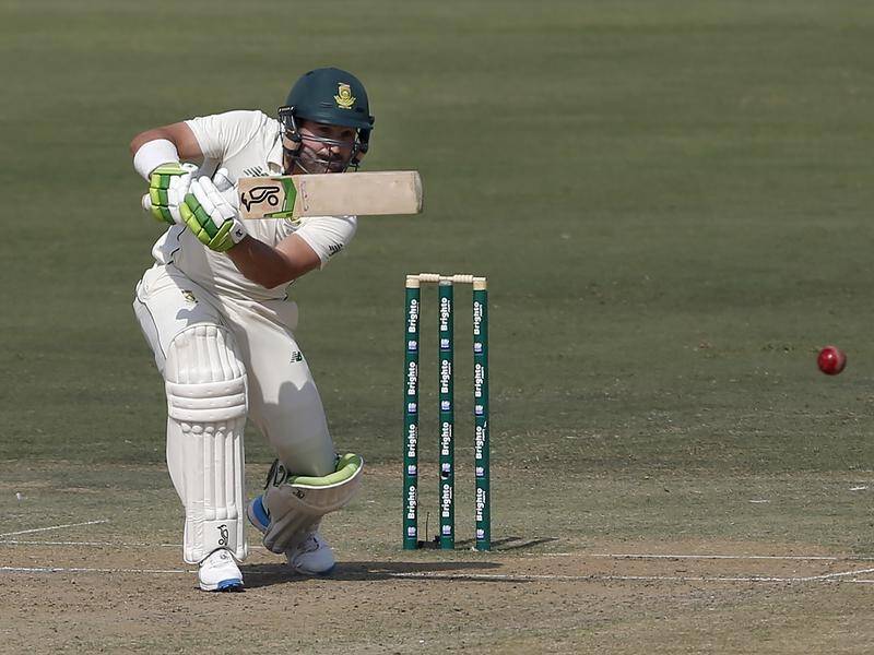 Dean Elgar steadies the ship after South Africa made a poor start in the Test against Pakistan.