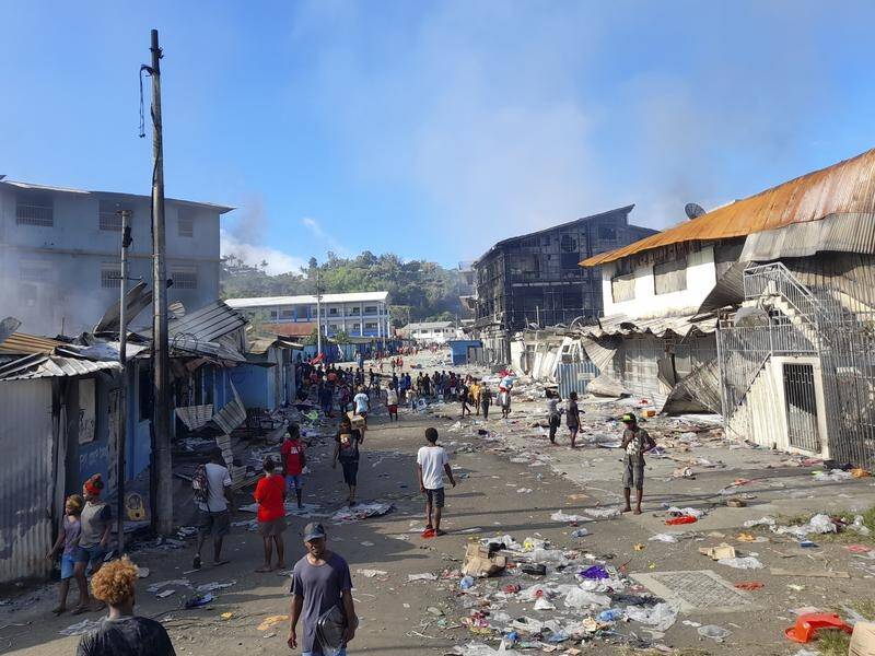 Protests, arson and looting have ravaged the Solomon Islands capital Honiara in recent days.