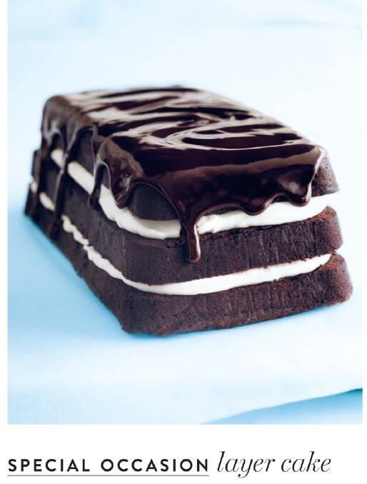 CHOCOLATE POUND CAKE RESTYLE | METHOD To make a layer cake, slice the cake into
3 even layers. Whisk together 300ml double (thick) cream with 1 tbsp sifted icing sugar and ½ tspn vanilla bean paste. Spread the cream between the layers and spoon over the chocolate glaze to serve