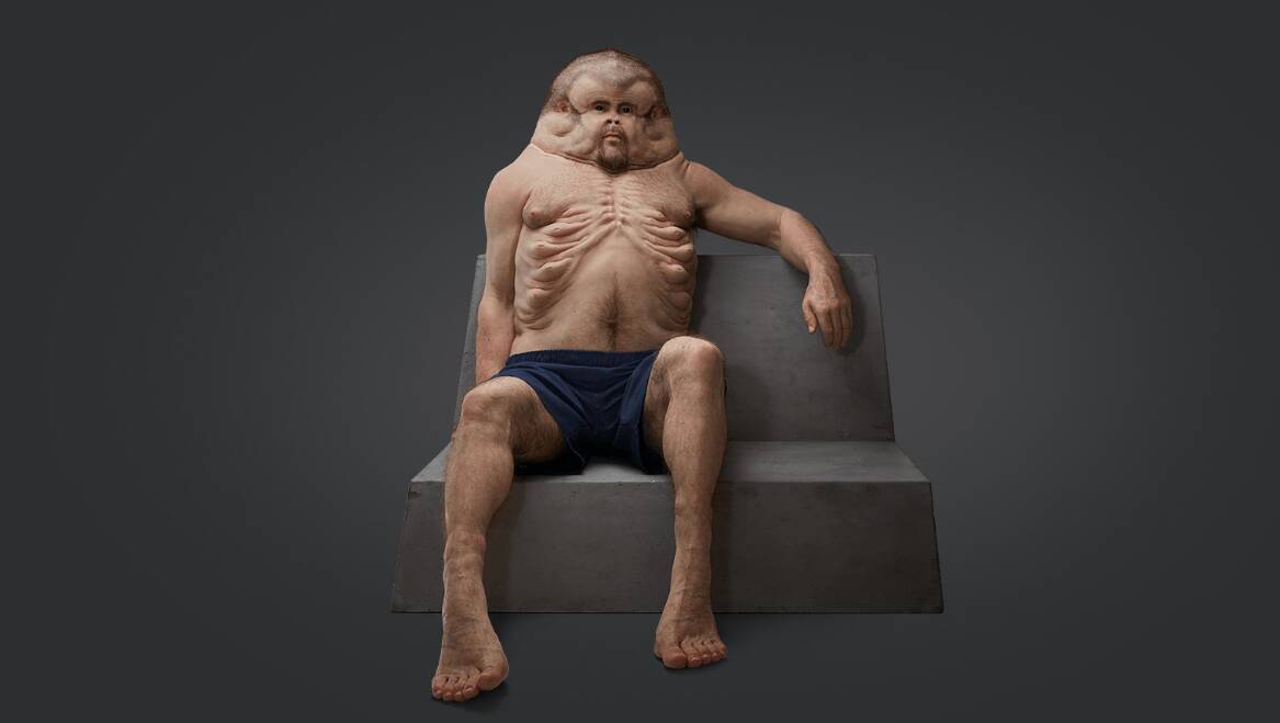 Patricia Piccinini's Graham is supposedly perfectly suited to surviving a car crash. And possibly voting UAP. Picture: Supplied