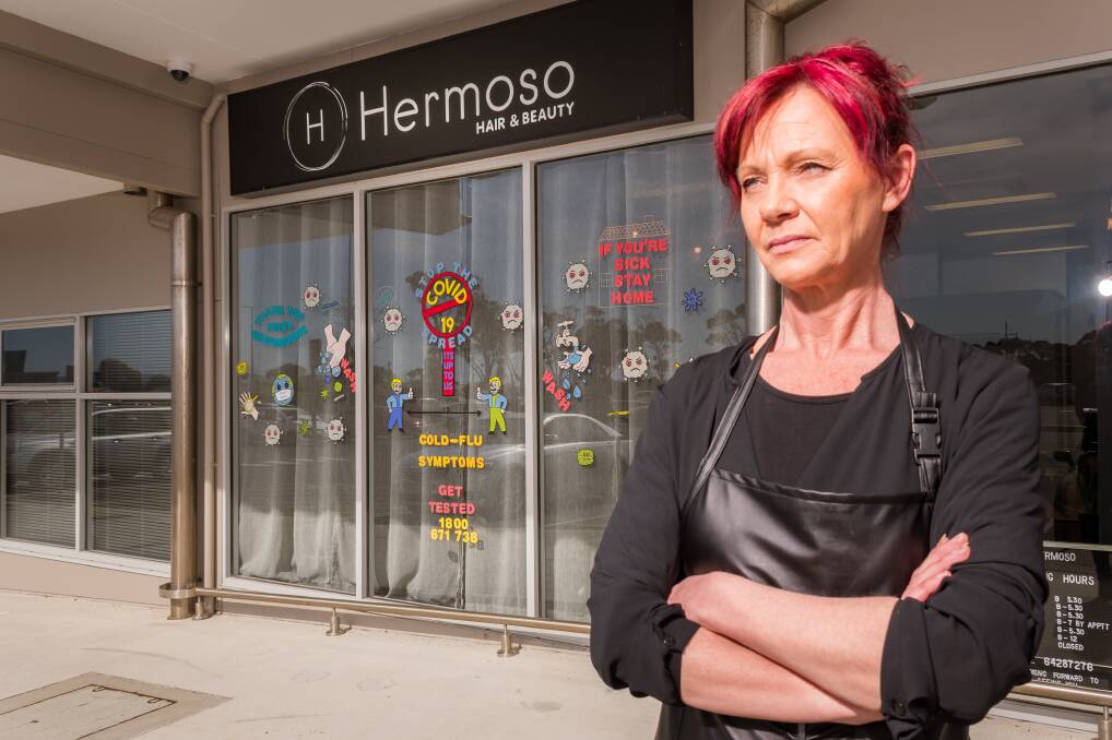 SHUT DOWN: Hermoso hairdresser Tanya Waldon says she had to close shop due to concerns regarding a customer's quarantine. Picture: Simon Sturzaker