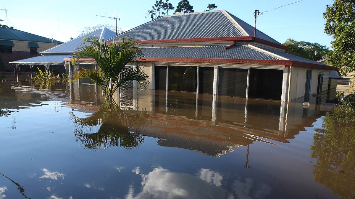 A flooded home in Bundaberg. Photo: GETTY IMAGES