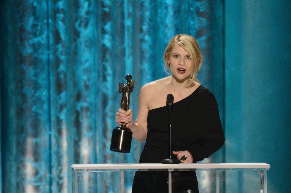 Actress Claire Danes accepts the award for Outstanding Performance by a Female Actor in a Drama Series for 'Homeland'. Photo by Mark Davis/Getty Images