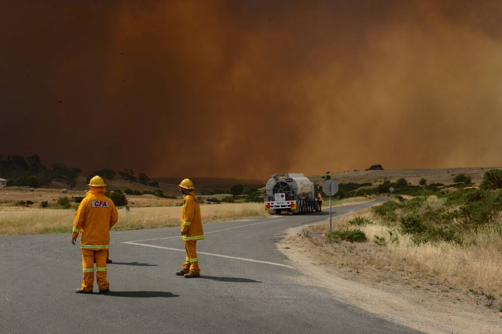 Chepstowe fire near Ballarat. Photo: Adam Trafford